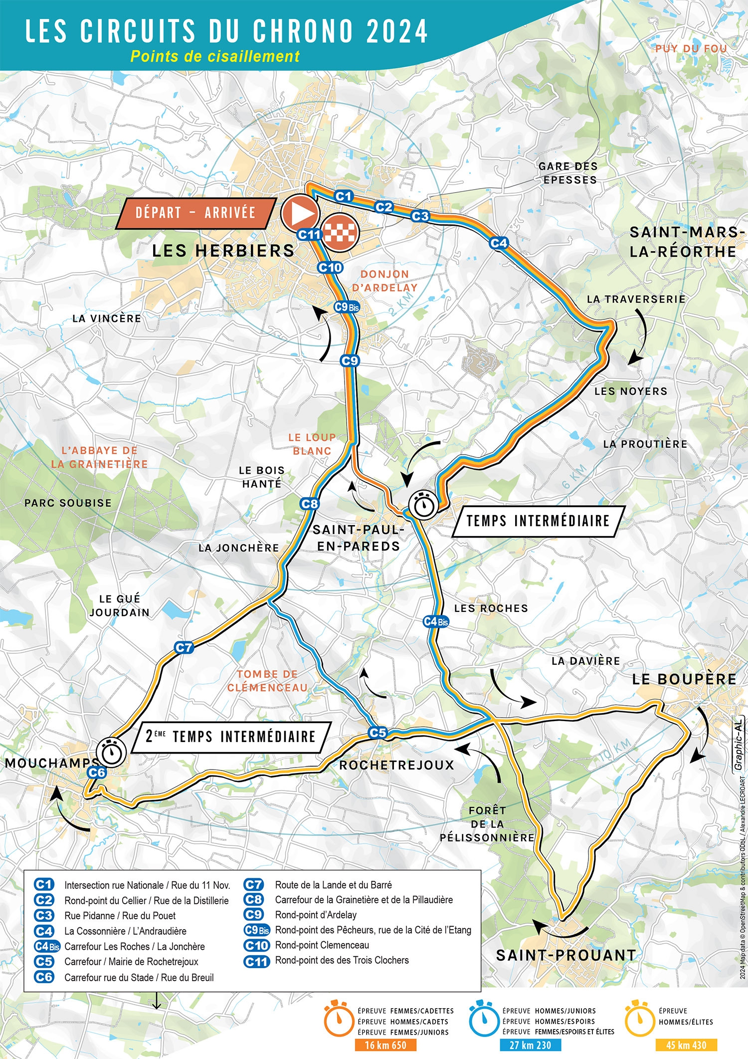 Carte courrier riverain Points de cisaillement Chrono 2024