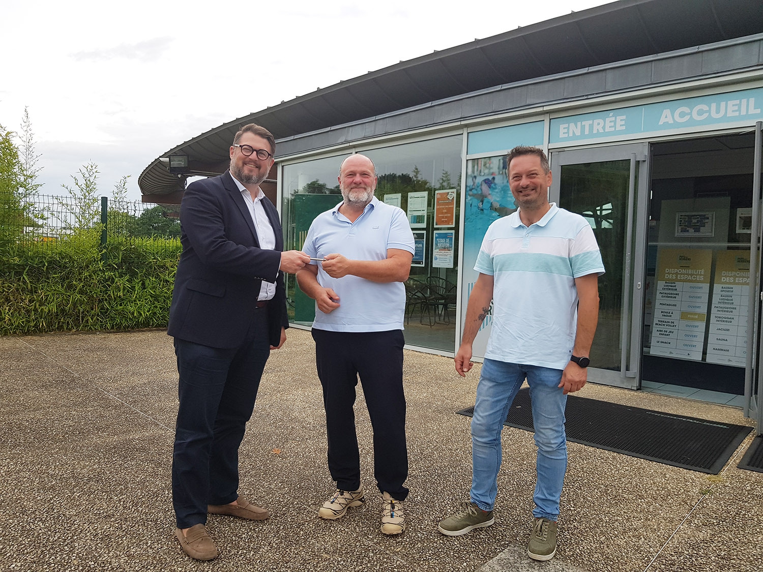 remise des clés piscine